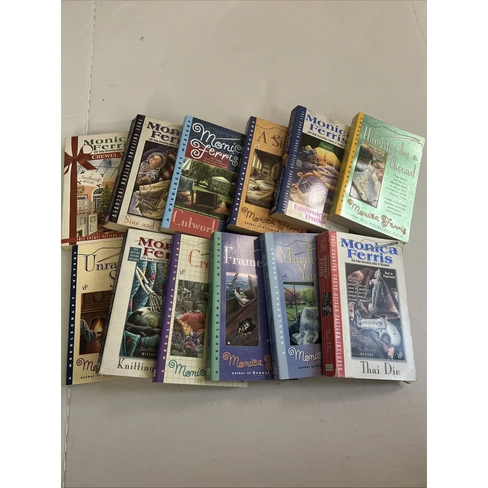 Lot of 12 PB in Needlecraft Mystery Series by Monica Ferris